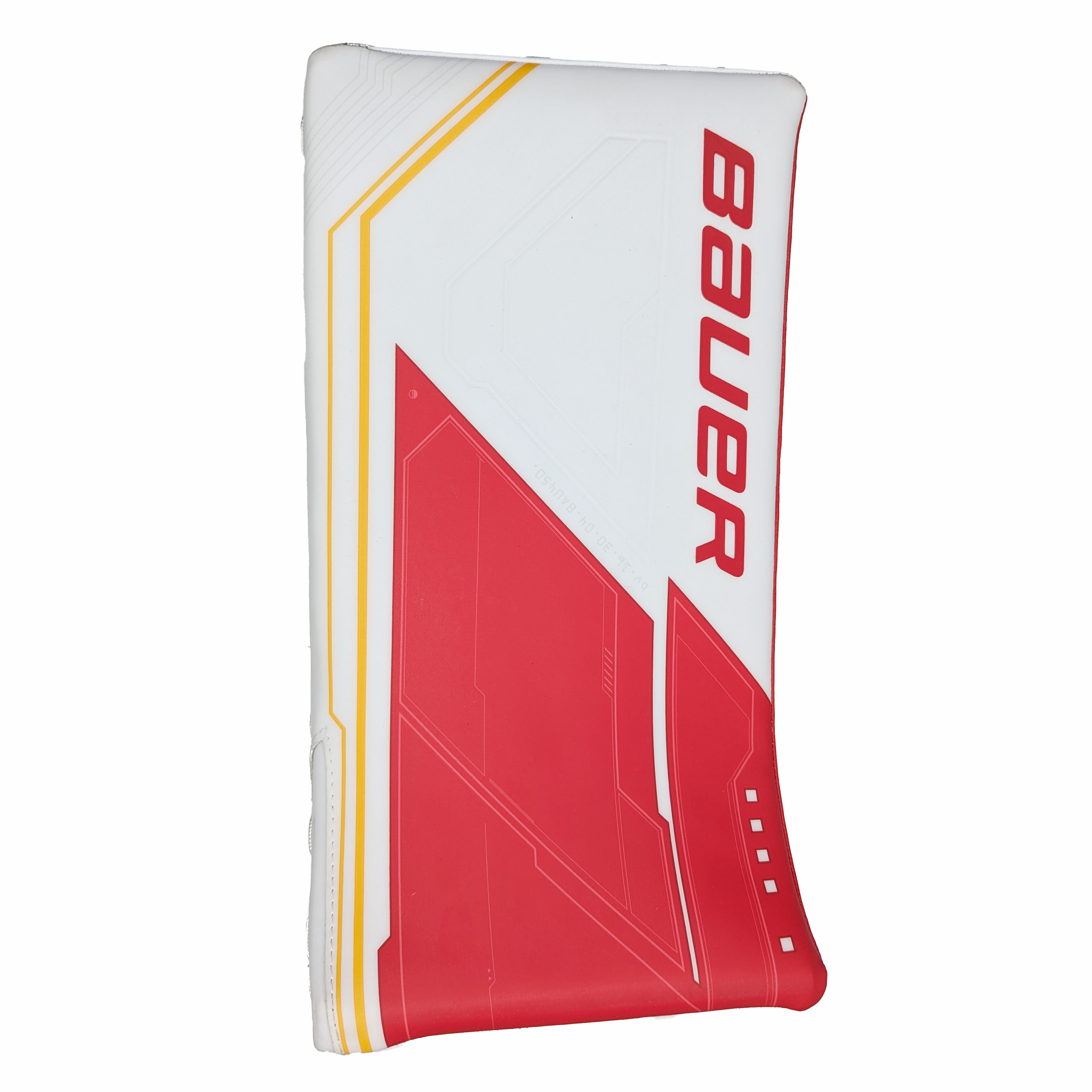 Bauer Supreme Mach - Bloqueur de gardien de but NHL Pro Stock - Dan Vladar (blanc/rouge/jaune)